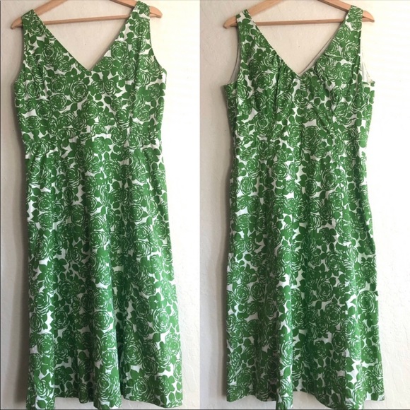 Boden Nancy dress green rose print size US 14R UK 10 - Picture 2 of 11